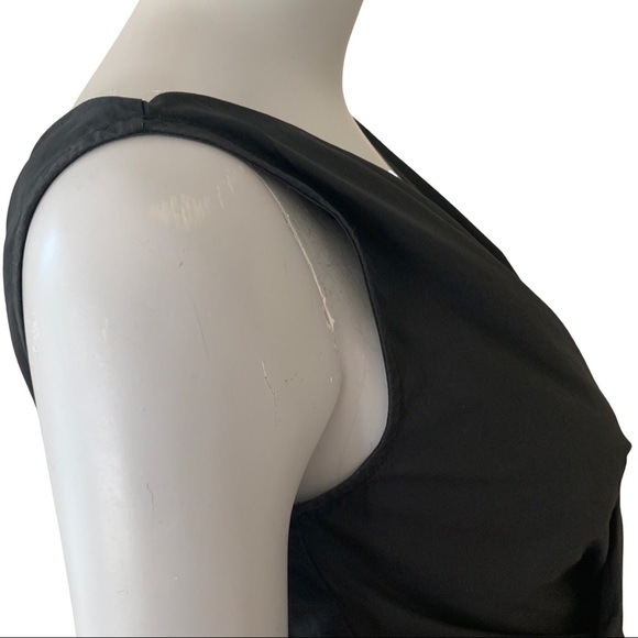 MARC JACOBS Bubble Hem Black Dress Cotton Poplin Sleeveless V-Neck LBD Size 4 - Picture 8 of 16